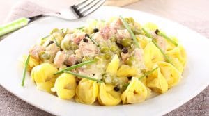 tortellini met ham en kaas